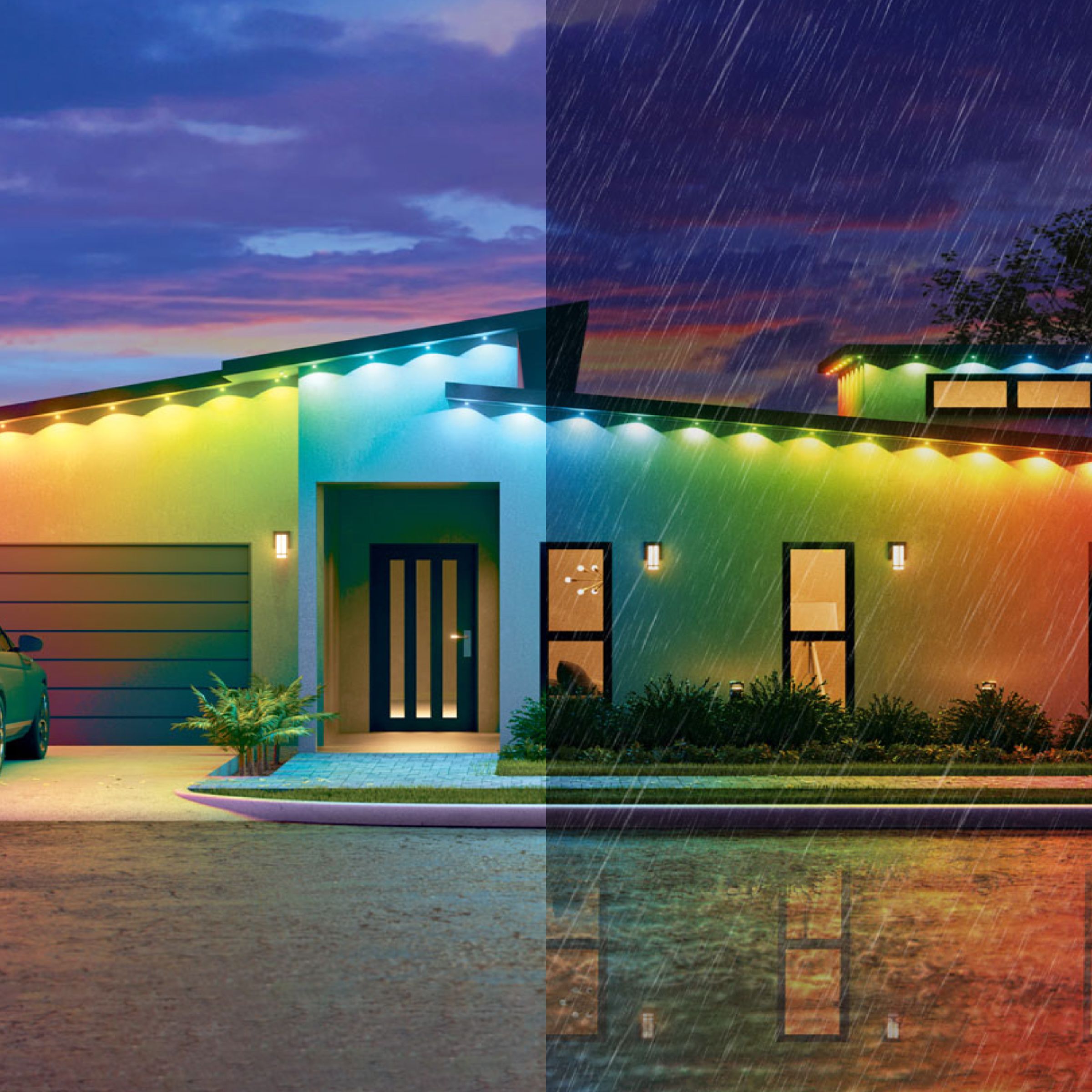 Smart Multicolor Permanent Outdoor Lights Starter Kit 49ft (15m)