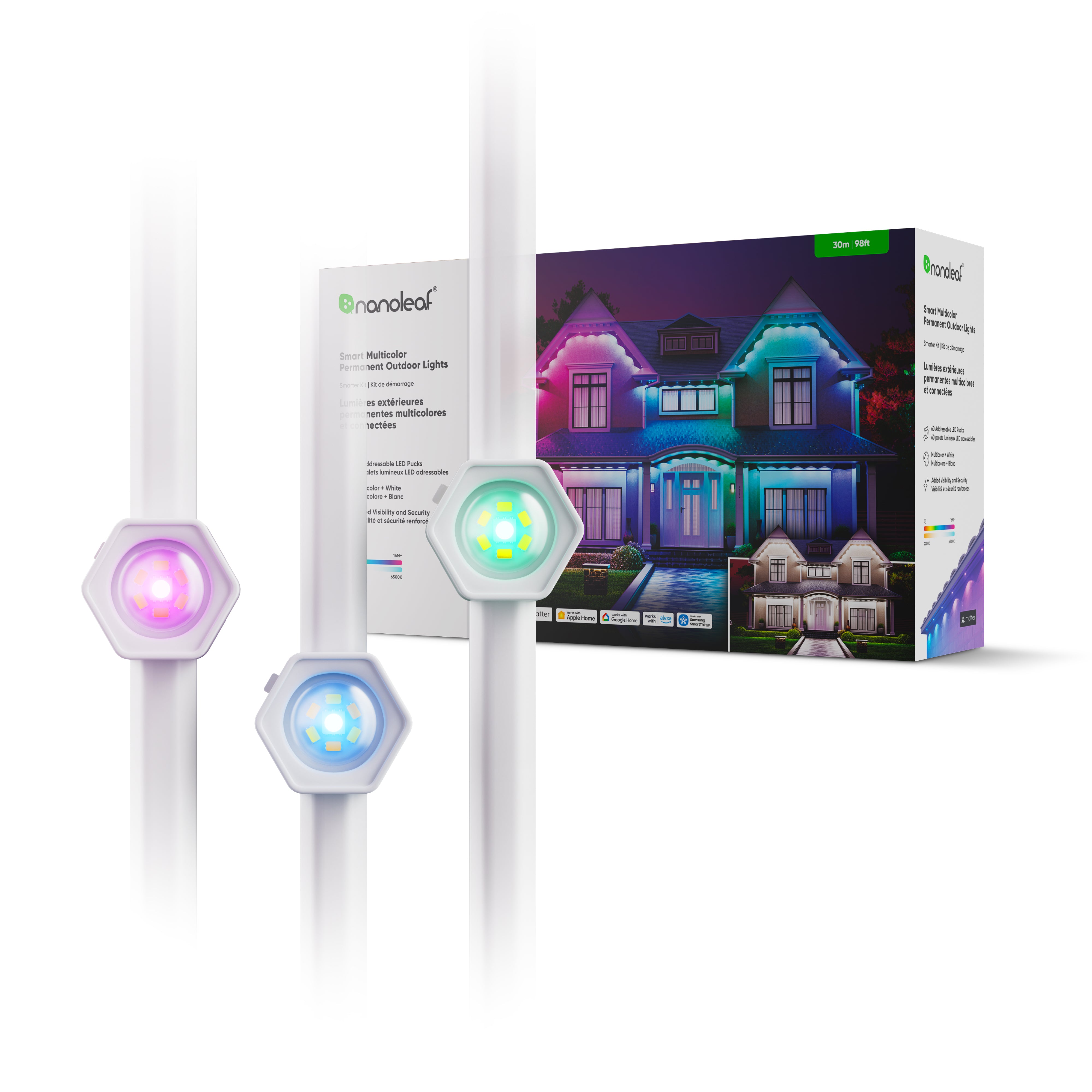 Smart Multicolor Permanent Outdoor Lights Starter Kit 98ft (30m)