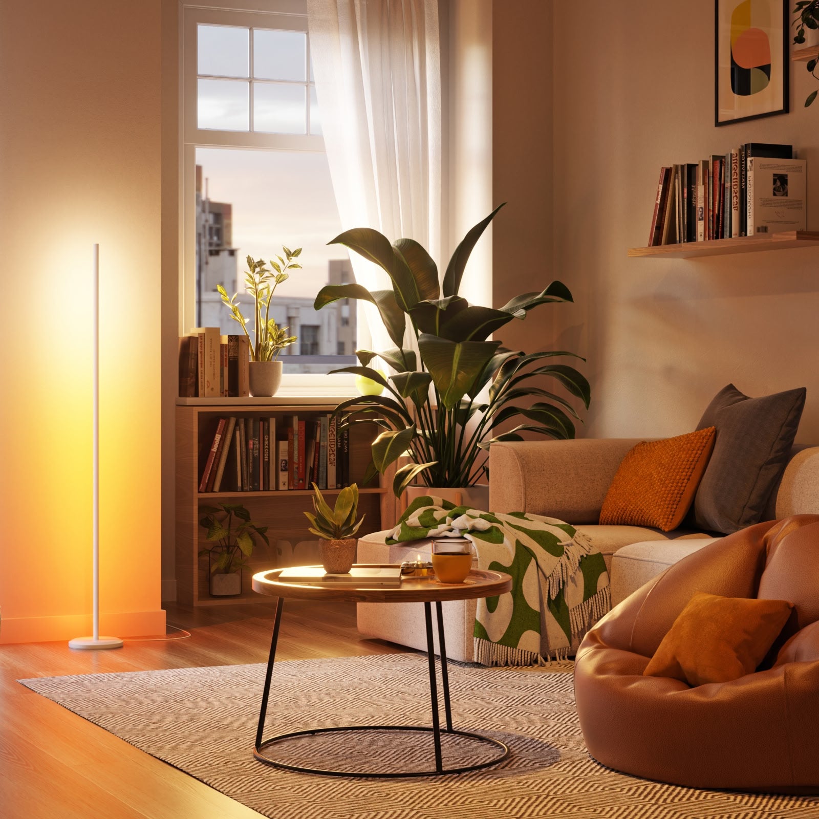 Smart Multicolor Floor Lamp (White 2 Pack)