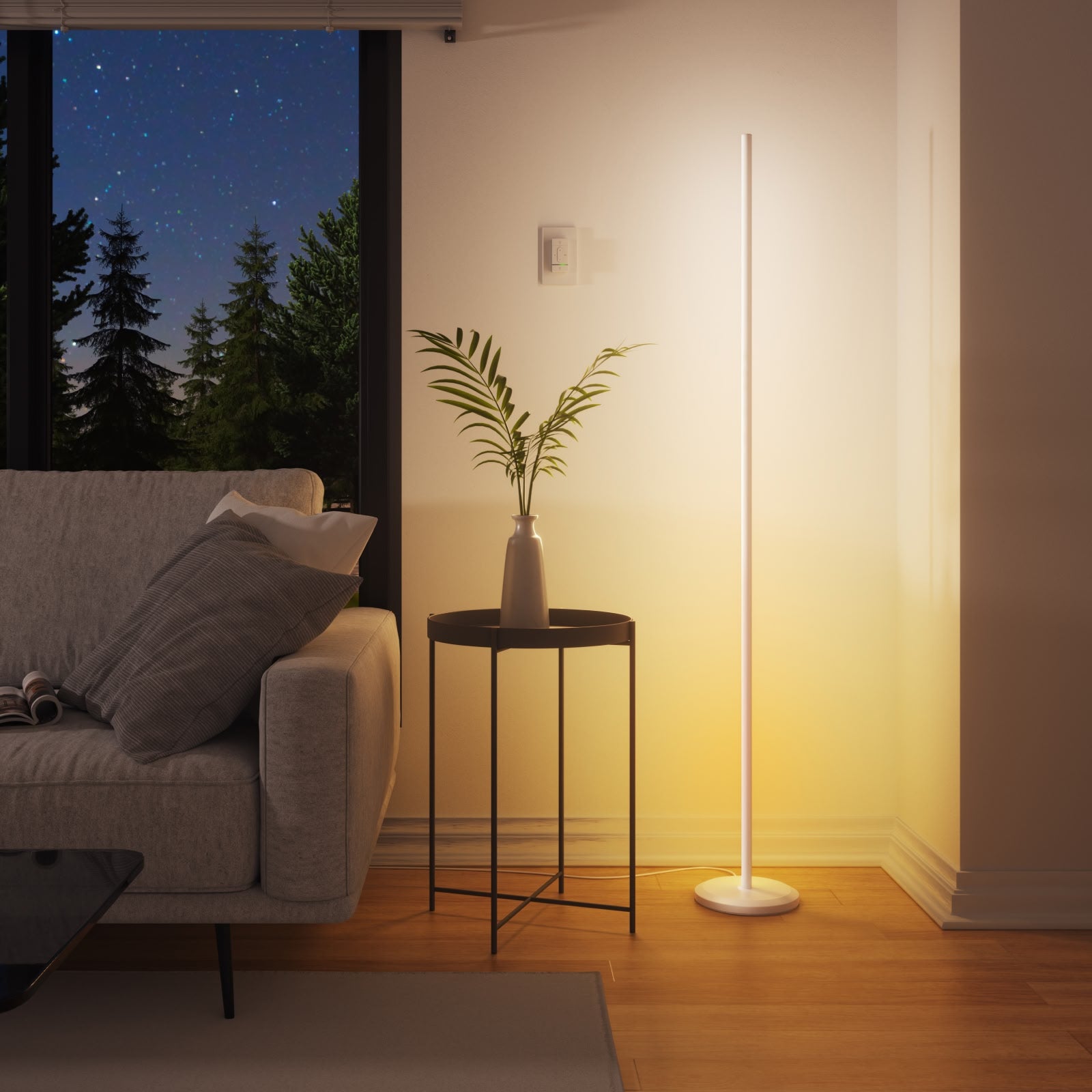 Smart Multicolor Floor Lamp (White 2 Pack)