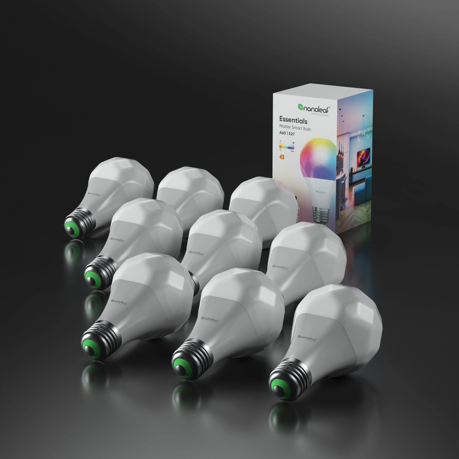 Nanoleaf Essentials Smart A19 Bulb B22 UK 9PK