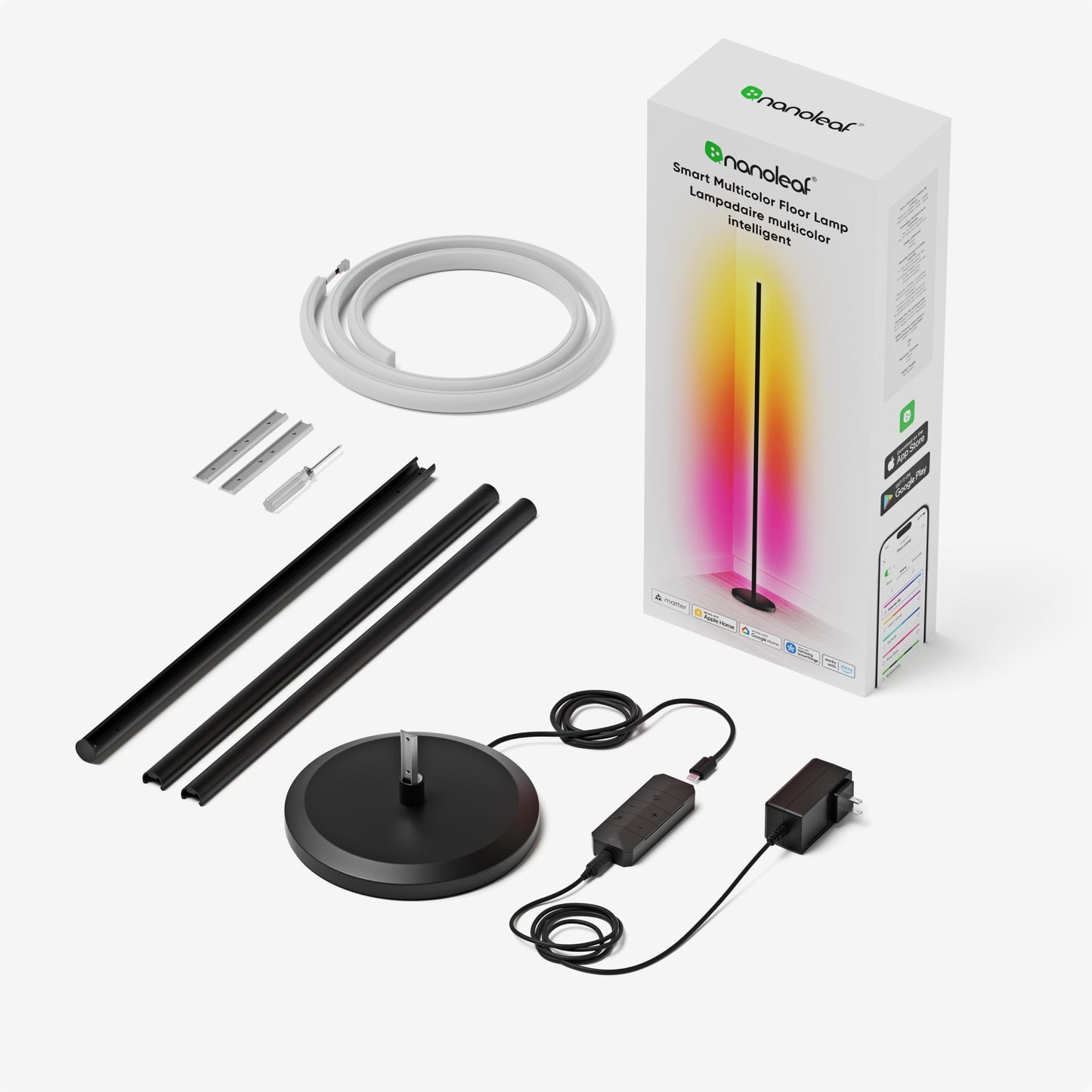 Matter Smart Multicolor Floor Lamp (2 Pack)