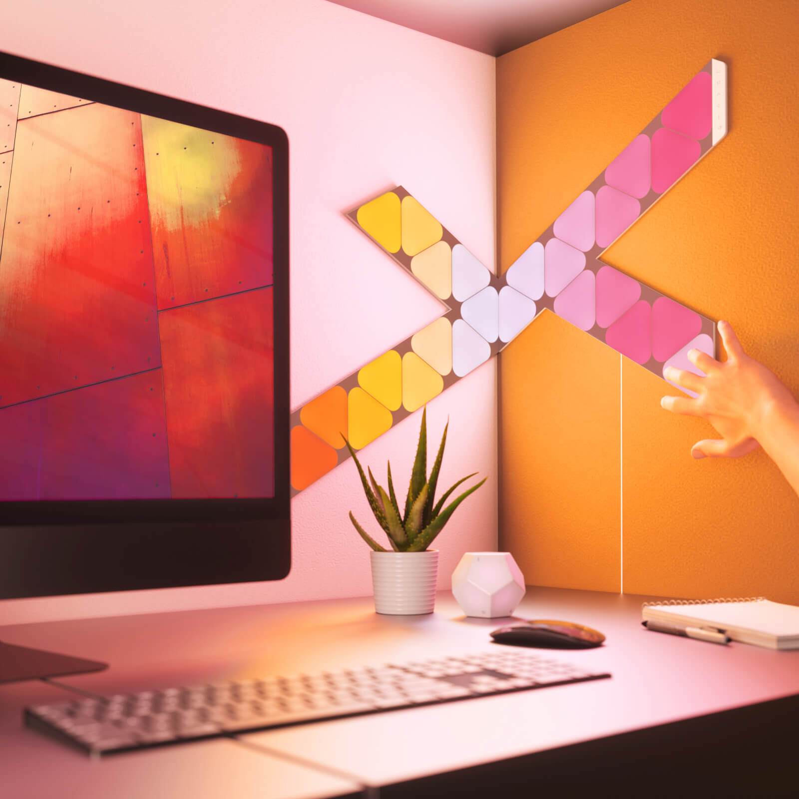 Nanoleaf Shapesミニトライアングルス拡張10枚 + 拡張3枚 Nanoleaf Shapes Mini Triangles Expansion | Smart LED Light Panels