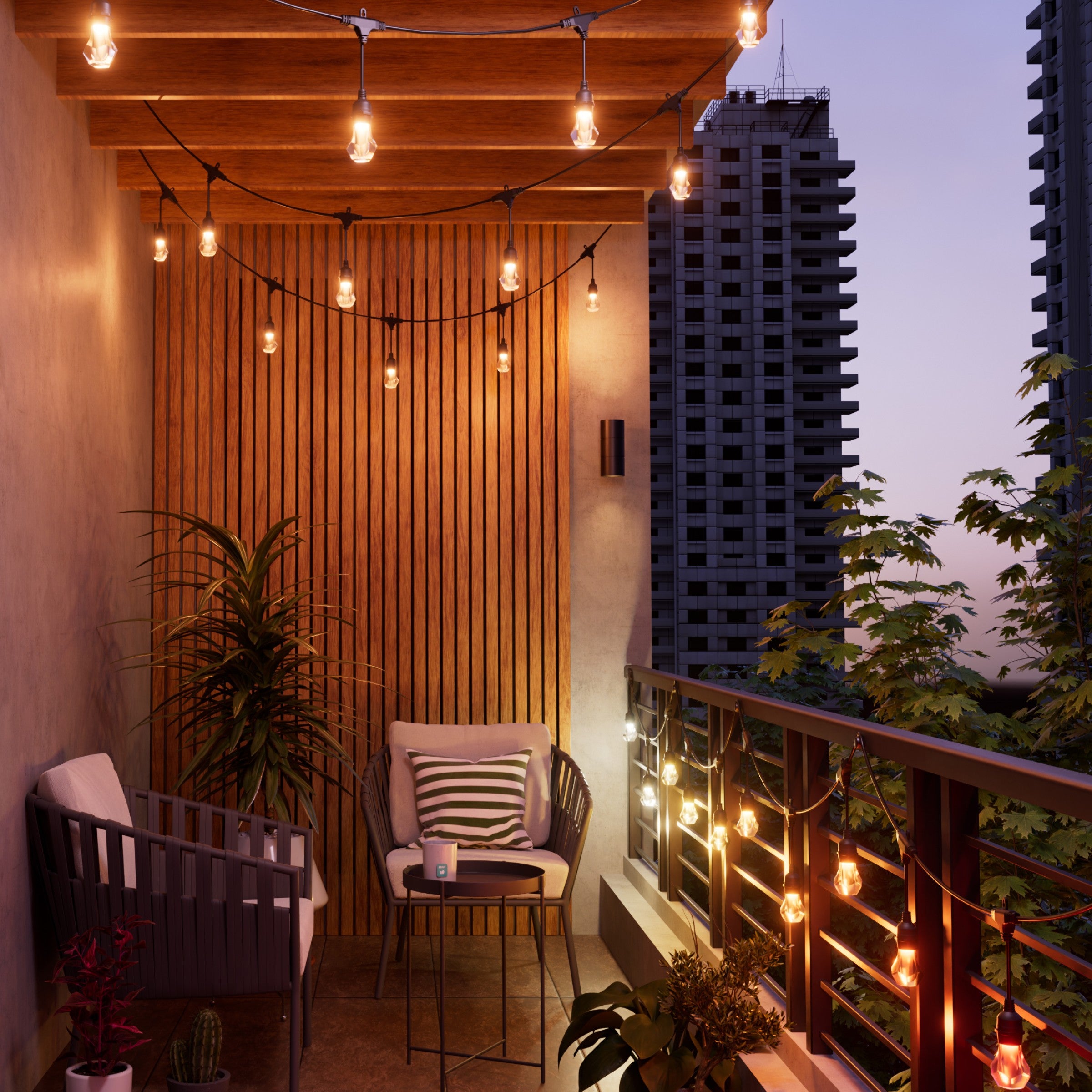 Matter Smart Multicolor Outdoor String Lights Starter Kit 98ft (30m)