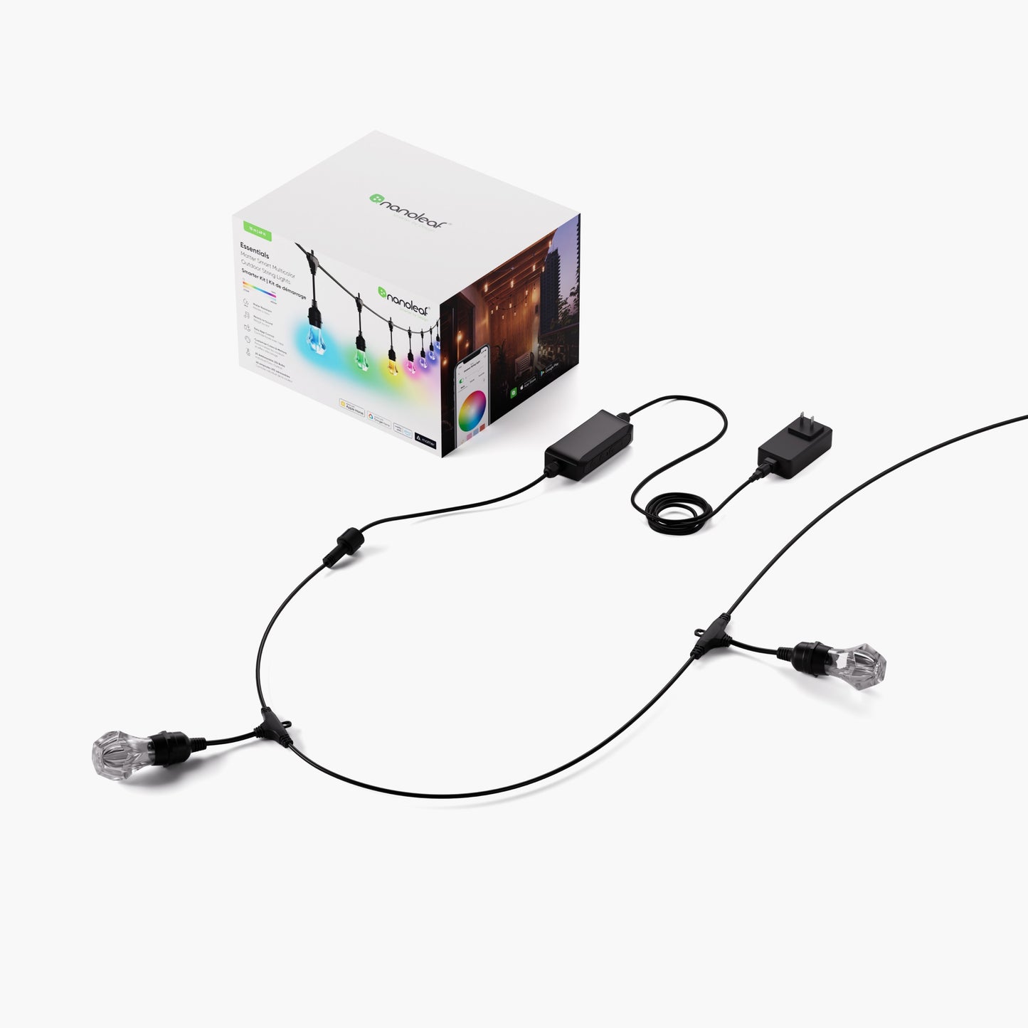 Matter Smart Multicolor Outdoor String Lights Smarter Kit 49ft (15m)