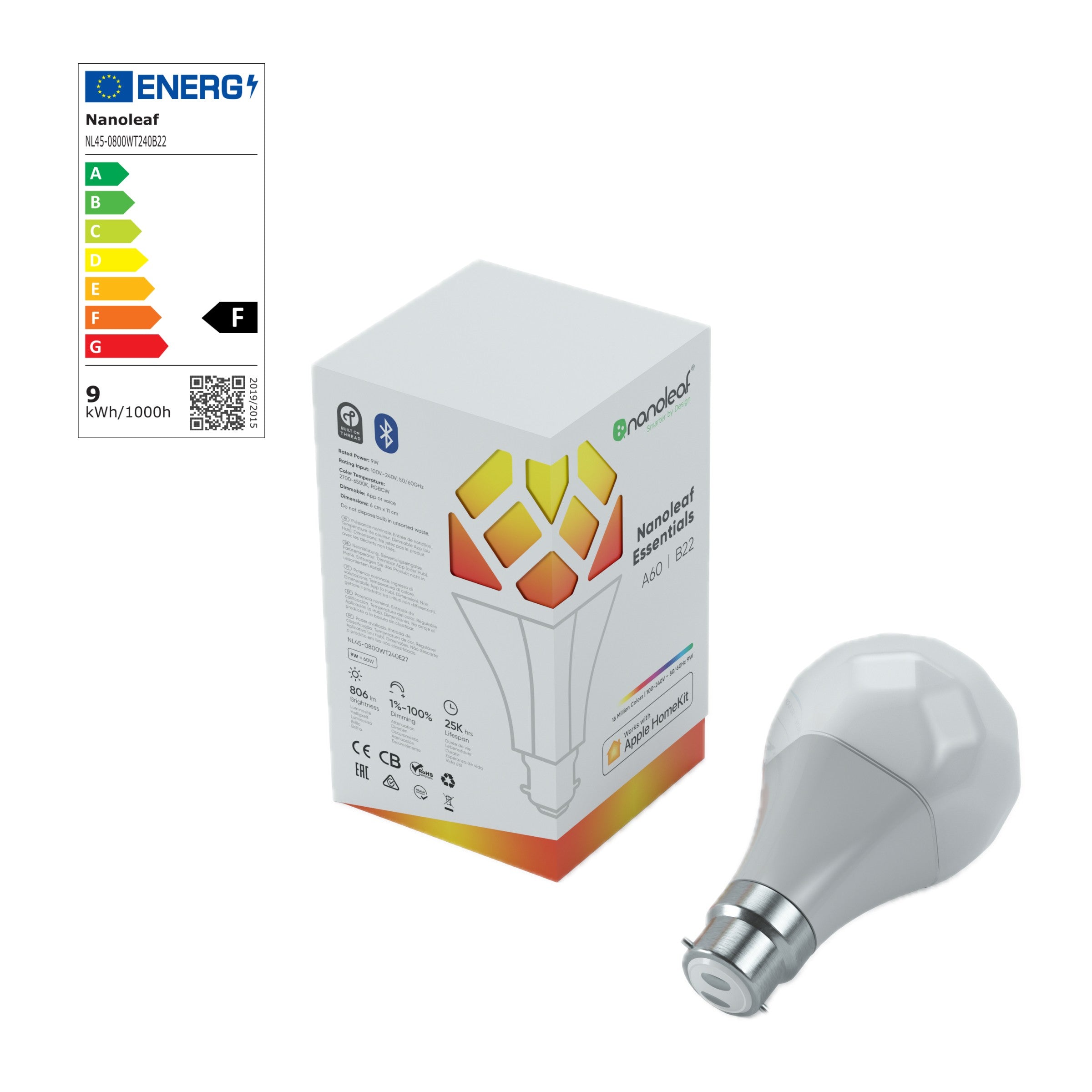 Essentials HomeKit A60 | B22 Smart Bulb (Each)